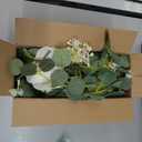 Der Rose 2 Pcs 13FT Artificial Flower Garland, White Rose & Eucalyptus Floral Garland, Faux Flower Vine for Wedding Decor Table Runner Arch & Backdrop Decor