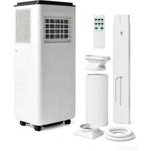 8000 BTU Portable Air Conditioners, 4-in-1 Cooling AC Portable Air Conditioner for Room with Sleep Mode, Ventless Floor Air Conditioner, 3 Speeds Fan & Dehumidifier