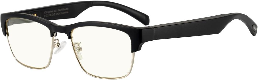 Smart Glasses, Bluetooth Audio Glasses for Men Women,Wireless Headphone Glasses with Speaker, Voice Control,HD Voice Calling,Anti-Blue Light Lenses,Magnetic Charging,Unisex