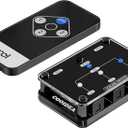 COOIDEA Toslink Automatic Switch Digital Optical Switcher 3 in 1 Out with Remote Control Supports 192k/24Bit PCM2.0 DTS Dolby-AC3 Compatible with HDTV/Xbox/Blu-Ray Player/PS