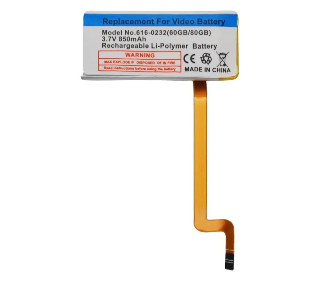 850mAh Replacement Battery for iPod Video 5th gen 60GB 80GB A1136 Classic 6TH 160GB Thick