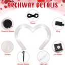 Shappy 9 ft Wedding Inflatables Outdoor Decorations Heart Blow up Inflatable Archway with Build in LEDs for Indoor Outdoor Lawn Yard Garden(White)