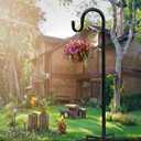 Bird Feeders Pole,Shepherds Hooks for Outdoor 1 Pack 60 Inch Bird Feeders for Outdoors with 5 Prongs Base Hanging Planters for Outdoor