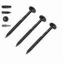 50-Piece Heavy-Duty Outdoor Deck Screw Set, #14 x 4-1/2 Inch Star Drive Wood Screws, Rust-Resistant Timber Screws for Wood, Log, and Landscaping Applications (#14 x 4-1/2 Black)