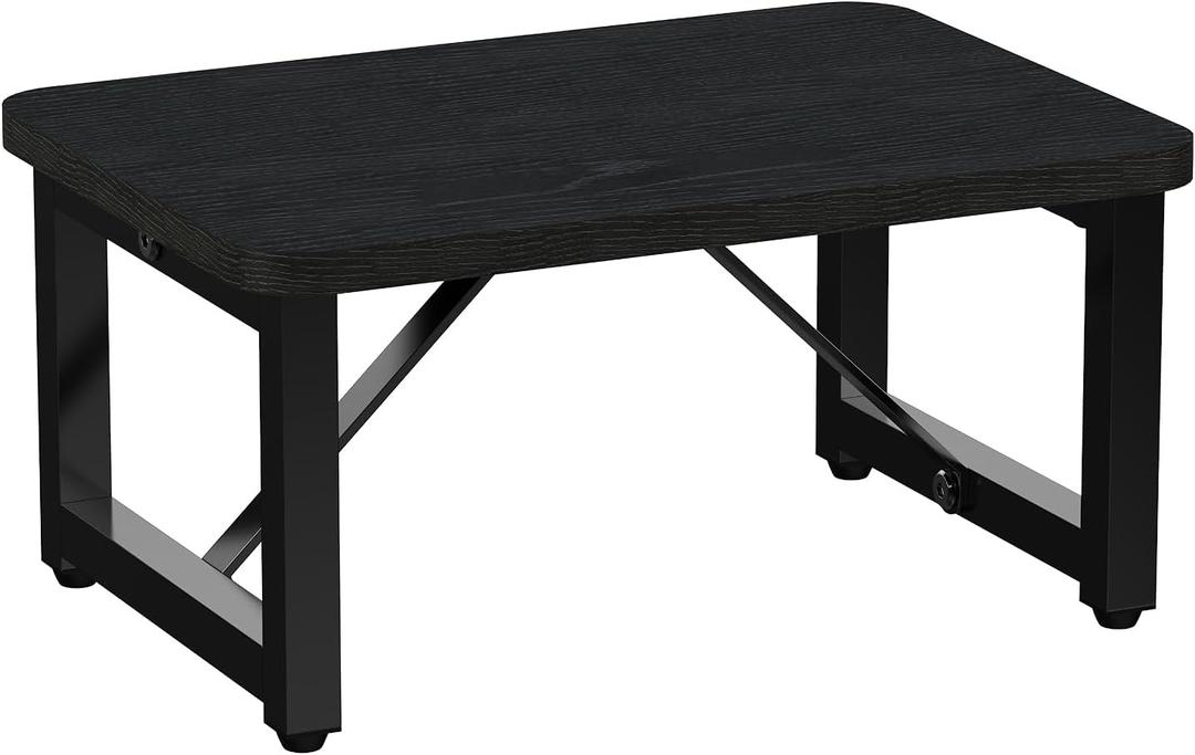 Step Stool,Sturdy Wooden Step Stool for Adults Kids Toddler,Heavy Duty Stable Foot Stool for Kitchen Bathroom Bedroom Closet Garden Living Room-Black