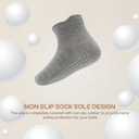 Aroveea Non Slip Grip Ankle Baby Socks 12 Pack for Toddler Boys and Girls Kids, Infant Cute Cotton Baby Socks (Gray)