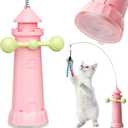 Sedioso Interactive Cat Toy, Suction Cup Cat Wand Toy with 2 Play Modes, Self-Play Enrichment Cat Toy, Indoor Boredom Relief & Exercise for Cats