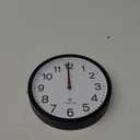 AKCISOT Atomic 10 Inch Wall Clock Analog Clocks for Indoor Kitchen, Battery Operated Clock for Bedroom Office Classroom Living Room(Black)
