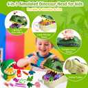 Dinosaur Dough Sets with Dentist Play Set, Dino Skeletons & Molds & 24 Non-Toxic Clays, Dough Tools, Dinosaur Toys for Kids Toddler Boy Toys for 3 4 5 6 7 Year Old Birthday Gift Christmas