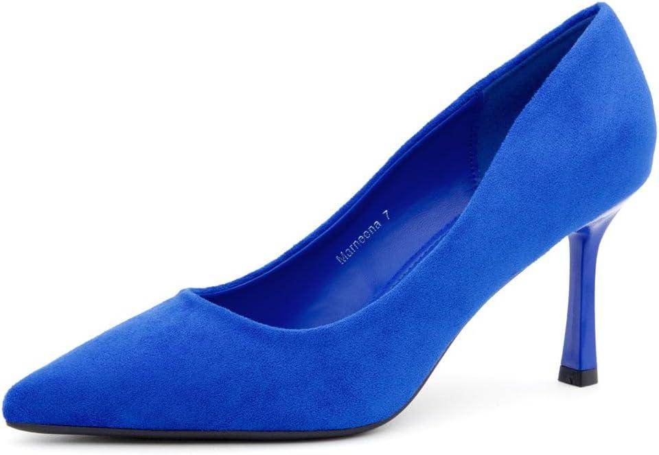 Herstyle 3 Inch Stiletto Pumps for Women – Closed Toe High Heels, Classic Pointed Toe Dress Shoes for Wedding, Office, Party & Work | Comfortable Formal Heels, 2024Royalblue, Size 10.0, Marneena