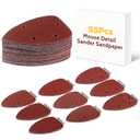 55Pcs Mouse Detail Sander Sandpaper, 9 Grits (40-800) Premium Triangle Sanding Pads - Replacement Mouse Detail Sander Pads for Sanding & Polishing