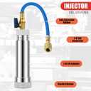 Tellegloww AC Leak Detector Kit, R1234yf R134a R410a AC Oil UV Dye Injector Kit Refrigerant Leak Detector Tool Low Side Quick Coupler Mini Split Adapter Glasses Flashlight