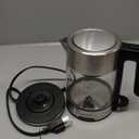 Amazon Basics Electric Kettle with Glass Carafe for Tea and Coffee, Fast Boiling, Auto Shut-Off, Boil-Dry Protection, Temperature Control, Removable Filter, 1 Liter, 1500W, BPA-Free