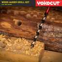 1-1/8"x 12" Auger Drill Bit for Wood, Hex Shank 3/8 Inch, Wood Boring Drill Bits, Ship Auger Long Drill Bit for Soft and Hard Wood, Plastic, Drywall Tree Stump and Composite Materials