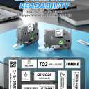 Replacement for Brother TZe-241 TZe241 P Touch Label Maker Tape 18mm TZe TZ Tape 18mm 0.7 Inch Laminated White, Compatible with PT-D410 PT-D400 PT-D460BT PT-D600 PT-D610BT PT-P700, 3/4 Inch, 5-Pack