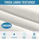 H.VERSAILTEX Linen Textured Table Cloths 54 x 80 Inch Premium Solid Tablecloth Spill-Proof Waterproof Table Cover for Dining Buffet Feature Extra Soft and Thick Fabric Wrinkle Free, Ivory