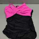 B2prity Women's One Piece Swimsuits Tummy Control Front Cross Bathing Suits Tie Back Slimming V Neck Swimwear.M