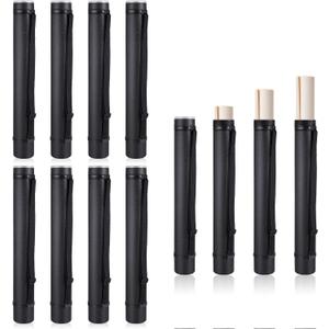 Henoyso 12 Pcs Extendable Poster Tubes with Strap (24.5" to 40") - Blueprint Holder & Carrying Case for Maps, Documents, Artworks, Banners (L)