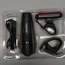 Ascher Ultra Bright USB Rechargeable Bike Light Set, Powerful Bicycle Front Headlight and Back Taillight, 4 Light Modes, Easy to Install for Men Women Kids Road Mountain Cycling Black