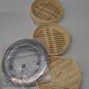 Bamboo Steamer 10 Inch 2 Tier Wooden Basket With Handle, Ring Adapter, Reusable Silicone Liner, Kit For Cooking Dumpling Baby Bao Bun, Dim Sum, Rice Potsticker Steaming Chinese Asian Food & Vegetables