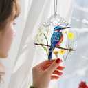 Christmas Ornaments: Stained Glass Ornament, Christmas Tree Ornament, Hanging Ornaments for Home Decor & Xmas Tree Decorations Exquisite Holiday Decor, Gifts & Holiday Present - Kingfisher