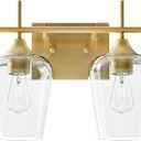 VONLUCE Bathroom Vanity Light, 4 Light Bathroom Light Fixture Over Mirror, Bathroom Wall Lamp with Clear Glass, Modern Gold Vanity Lighting fixtures for Bathroom, Bedroom, Hallway