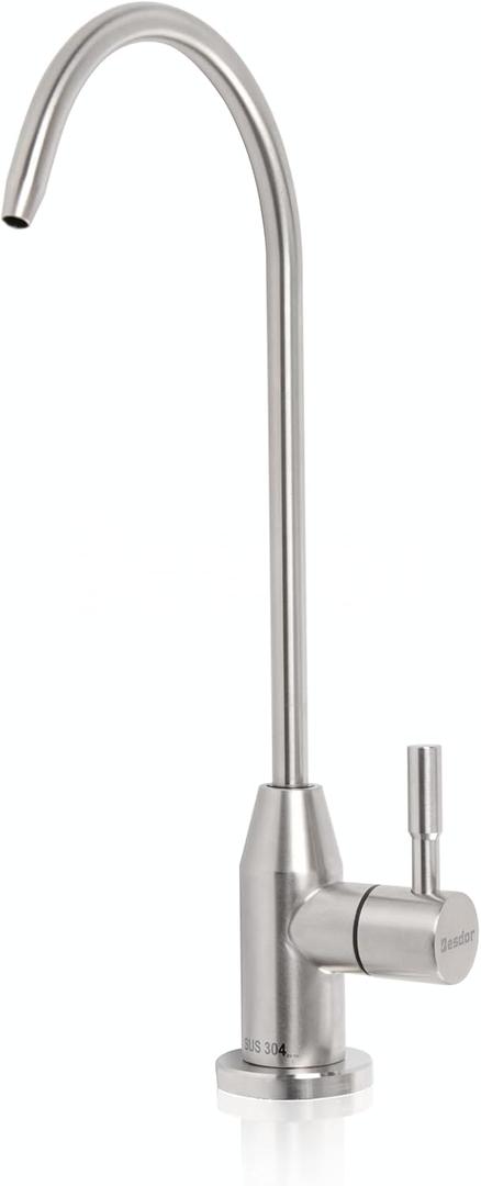 Besdor Drinking Water Faucet, Filtered Water Reverse Osmosis RO Faucet for Kitchen Sink, Non-Air Gap, Lead-Free, 304 Stainless Steel, Brushed Nickel