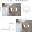 Brown Gray Grunge Oil Painting 3 Gang Light Switch Plate Decorative Triple Toggle Wall Plate Cover Electrical Faceplate Switch Face Plate Bathroom Decor