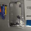 for iPhone 15 Screen Replacement for iPhone 15 Screen Replacement kit for iPhone 15 LCD Display digitizer A2846 A3089 A3092 A3090 Touch Screen Assembly with Repair Tools 6.1 inch, Black