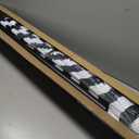 7.5ft Patio Umbrella - Outdoor Table Umbrella with Push Button Tilt and Crank, UPF 50+, Waterproof, For Garden, Deck, Backyard, Pool and Beach - Balck White Stripe