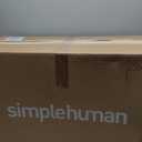 simplehuman 40 Liter / 10.6 Gallon Slim Kitchen Step Trash Can With Secure Slide Lock, Black Plastic