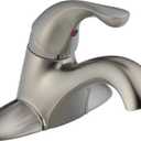 Delta Classic Centerset Brushed Nickel Bathroom Faucet, 4 Inch 3 Hole Bathroom Sink Faucet for Vanity, Metal Push-Pop Drain Assembly, Stainless 520-SSMPU-DST (5.00 x 6.50 x 5.00 inches)