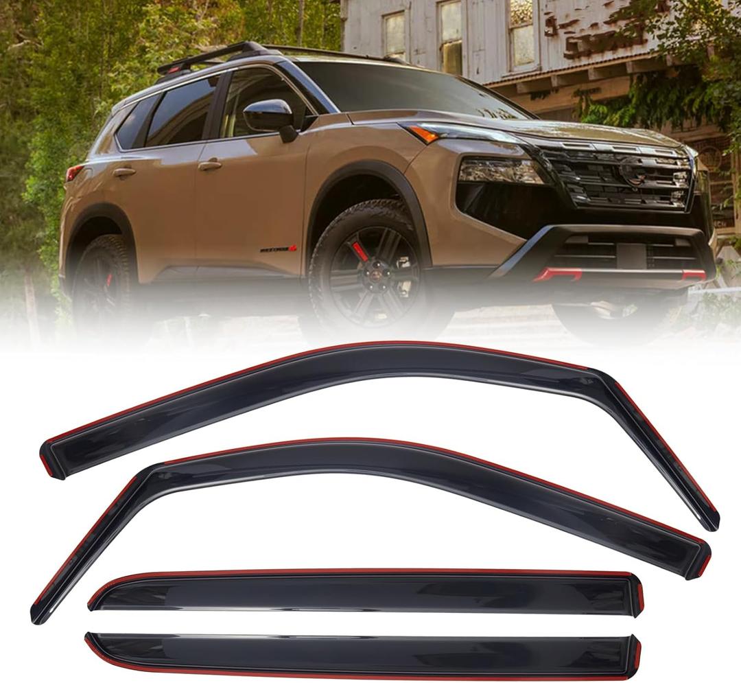 MYCHINSEN in-Channel Window Rain Guards Fit for Nissan Rogue 2021 2022 2023 2024 2025,Extra Durable Window Deflectors,Vent Shades Visors Exterior Car Accessories Visors Rain Guards 4pcs