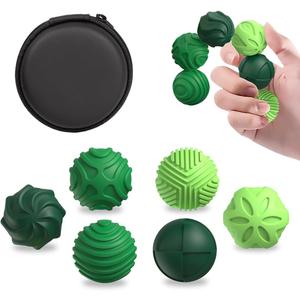 Magnetic Silicone Balls Fidget Toys for Adults Teens6PCS Stress Relief Sensory Toys for Autism ADHD Anxiety, Calming, Fun Office Desk Textures Toy, Chritmas Birthday Gifts for Women, Men (Green)