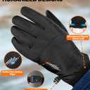 rivmount Snow Winter Gloves with Waterproof/Touchscreen/Thermal Warm, Glove for Cold Weather Running, Cycling, Ski, Women Men (Small, Black)