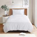 Mejoroom White Twin Duvet Cover Set - Soft and Breathable Twin Bedding with Zipper Closure, 2Pieces, 1 Duvet Cover (68x90) and 1 Pillow case(20x26) OEKO-TEX STANDARD 100