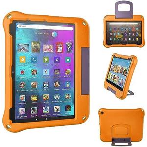 2023 New 10in Tablet Case for Kids(2021/2023 Release 11/13th Generation),OQDDQO Light Weight Anti Slip Shockproof Kids Friendly Case for 10 inch Table Not Compatible ipad Tablet(Orange)
