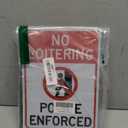 No Loitering Police Enforced Sign, No Loitering Signs for House Home and Business, 2Pack-10"x7" Rust Free Reflective Aluminum, Fade/Weather Resistant, UV Protected, Easy to Mount