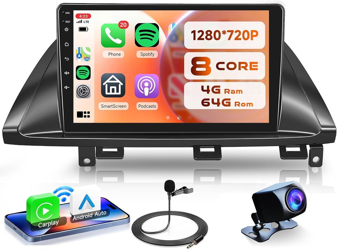 8Core 4G+64G Android 13 Car Radio for Honda Odyssey 2005-2010 Wireless Carplay Android auto GPS Navigation WiFi, Rimoody Car Stereo 10.1 Inch Touch Screen Bluetooth Mirror Link EQ Backup Camera