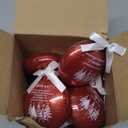 Yuxung 12 Pcs Christmas Employee Appreciation Gifts Bulk Christmas Thank You Ornaments for Coworkers Staff 3.15'' Glitter Balls with Ribbon for Office Work Team Teacher Nurse Volunteer