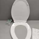KOHLER 4734-RL-0 Rutledge ReadyLatch Soft Close Elongated Toilet Seat, Quiet-Close Lid Grip-Tight Bumpers, Installation Hardware, Home Essentials, White
