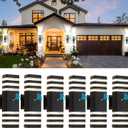 Tewei 6 Pack Outdoor Wall Lights Dusk to Dawn Exterior Light Fixture, 3-Layer Black Outdoor Lights for House, IP65 Waterproof Up and Down Outside Porch Lights for Garage Patio, 3000K