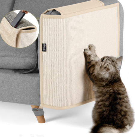 Sisal Scratching Mats for Cats, 1pcs, Furniture Protector from Cat Scratch - Scratch Pads - Couch Covers, Beige, 20*28 Inc