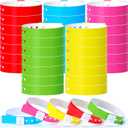 200 Pieces Plastic Bracelets with Snap Closure for Thumb Sucking Stopper and Finger Sucking Prevention Fixing Disposable the Habit Breaking Bracelets Neon Wristbands