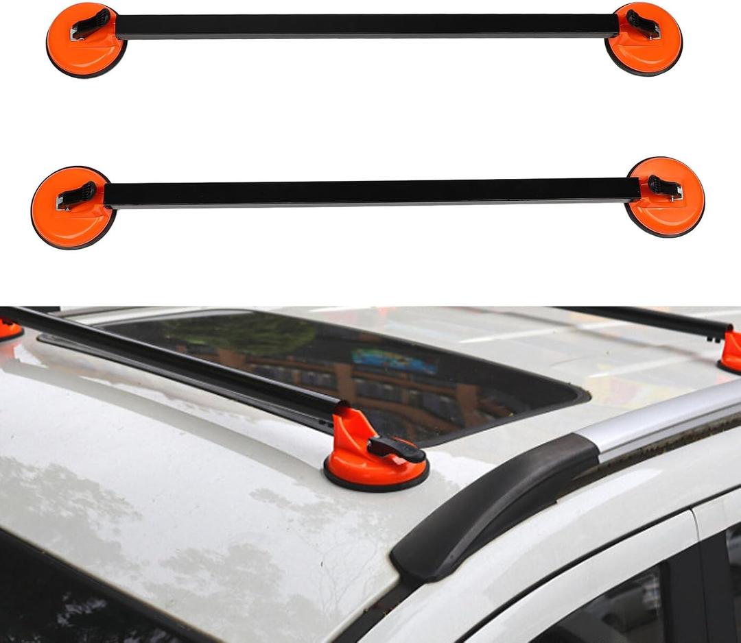 36 Inch Universal Roof Rack Cross Bars, Suction Cup Mount Car Rooftop Cargo Luggage Carrier, Trucks Steel Crossbars Cargo Roof Rack for SUV Vehicles, Oreiletz8mybg4irn