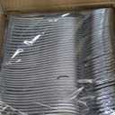 Prestee 300 Piece Heavy Duty Plastic Silverware Set - 100 of Each Silver Plasticware Forks, Spoons, Knives - Flatware Cutlery for Weddings - Durable Disposable Plastic Utensils for Catering, Buffets