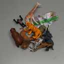 18 Pcs Jungle Animal Birthday Party Decorations Mini Birthday Hat Animal Figure Model Cake Toppers with Mini Hat for Birthday Party, Wild Animals Themed Party