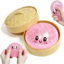 3.2" Glitter Dumpling Squishy Toy Set, Gel-Filled Squishy Toys with BeadsBig Sparkling Stress Relief Sensory, Cute Slow-Rise Desk Decor for Kids & Adults, Gift Collection.