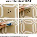 2 x OTOSTAR Set of 4 Waterproof Throw Pillow Covers 16x16 Inch Farmhouse Geometric Square Pillow Cases for Couch Patio Furniture Balcony Garden Outdoor DecorationGeometry40-Khaki