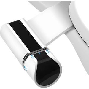 Bidet Attachment, Self-Cleaning Dual Retractable Nozzles Bidet, Ultra Slim Fresh Water Non-Electric Bidet Attachment for Toilet-Seat, Adjustable Cold Water Pressure for Hygienic Rear & Feminine